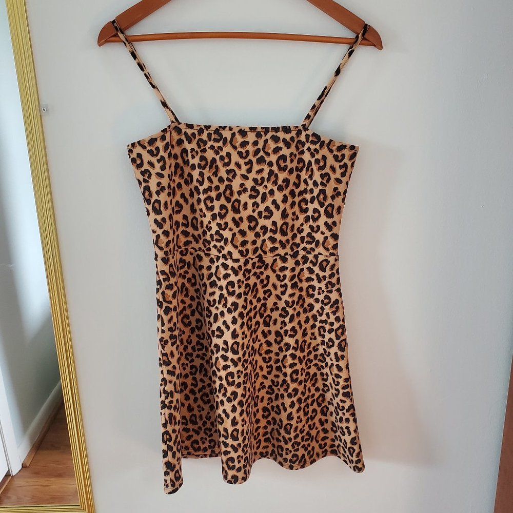 H&M leopard print mini dress (size 8)